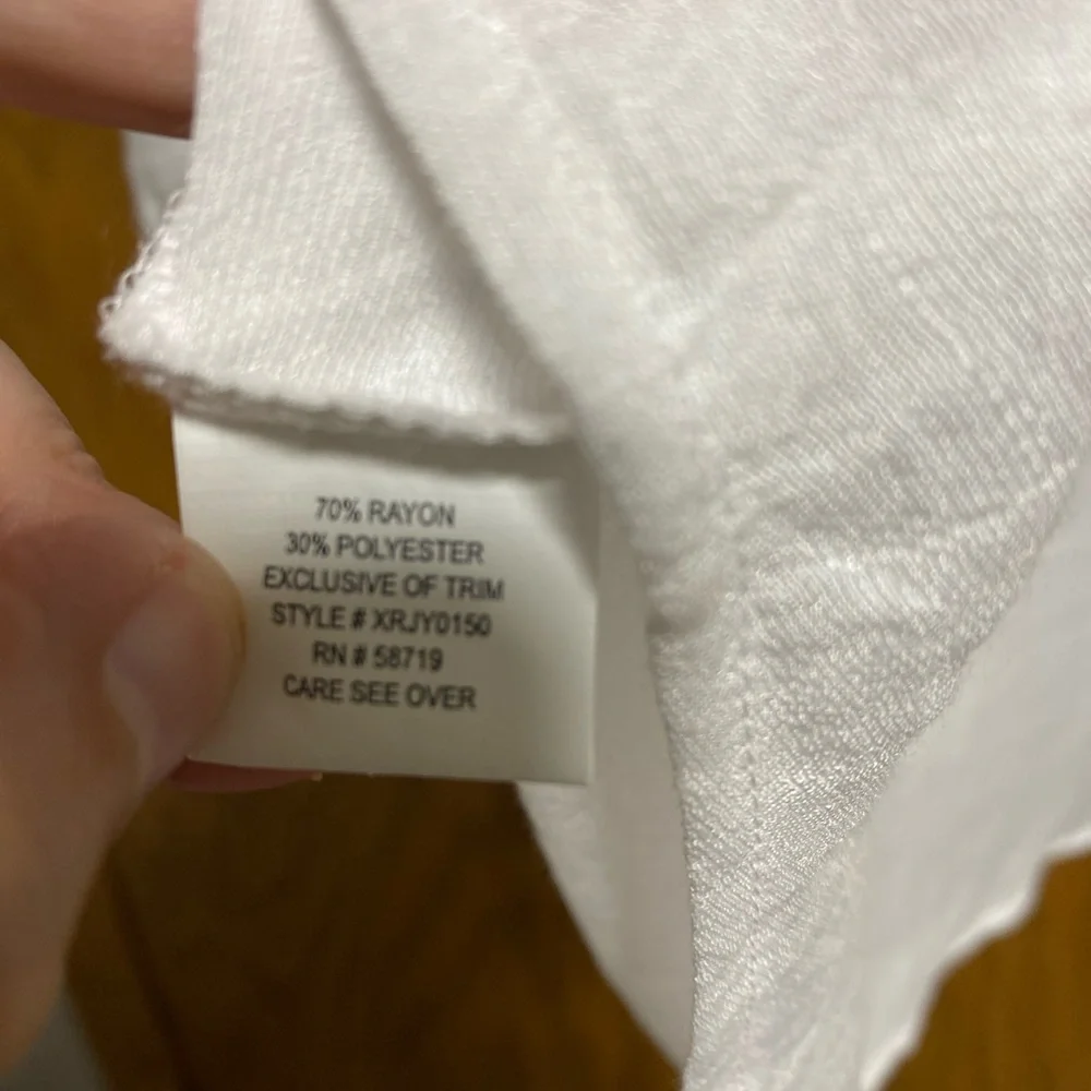 NY COLLECTION COLD SHOULDER WHITE SUMMER BEACHY BLOUSE - L - Picture 5 of 7